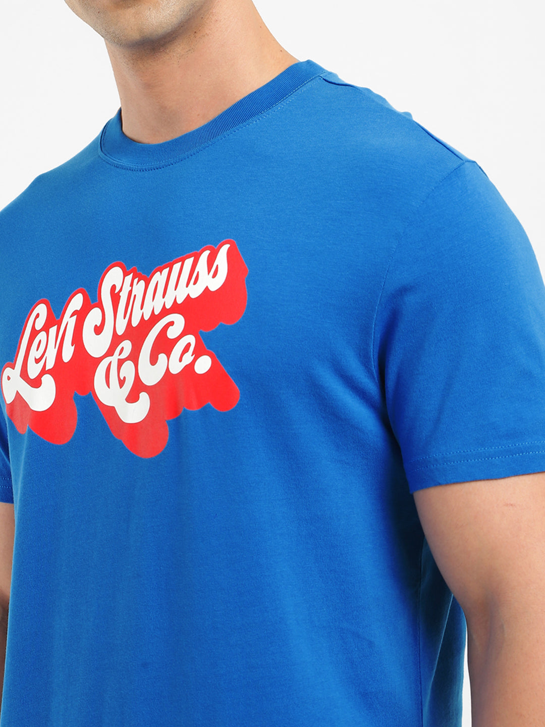 Men's Brand Logo Crew Neck T-Shirt - Detail View