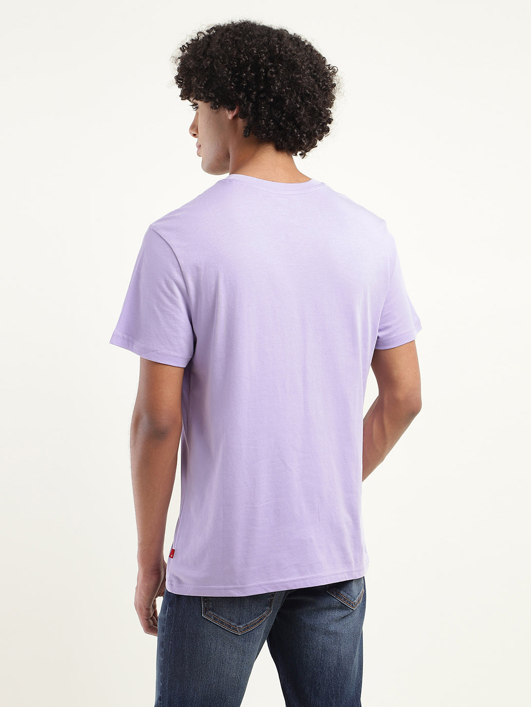 Men's Brand Logo Crew Neck T-Shirt - Back View