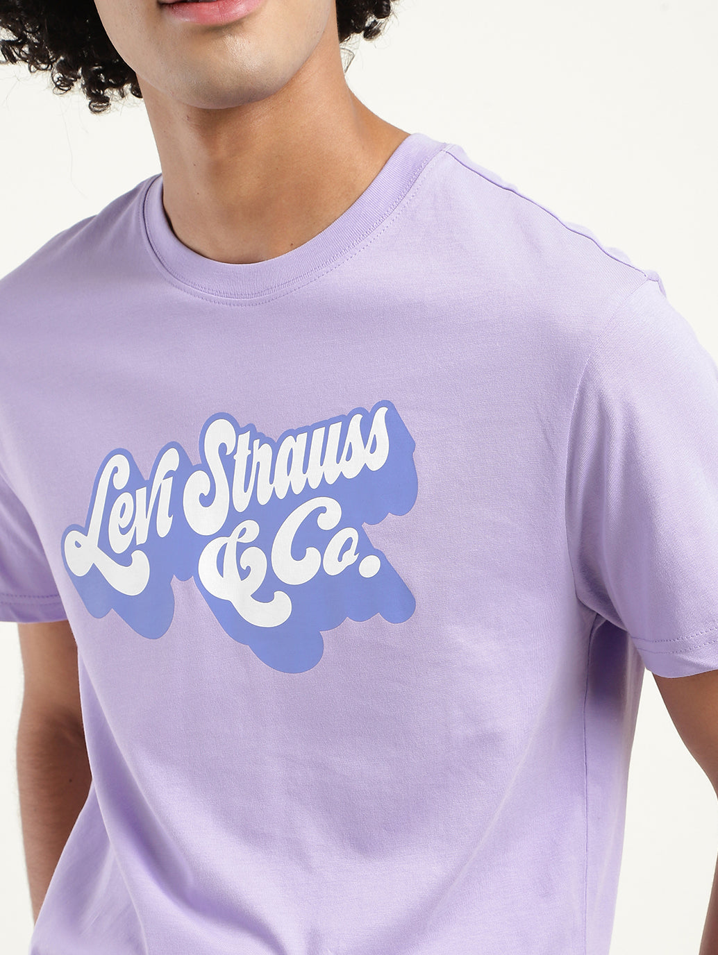 Men's Brand Logo Crew Neck T-Shirt - Detail View