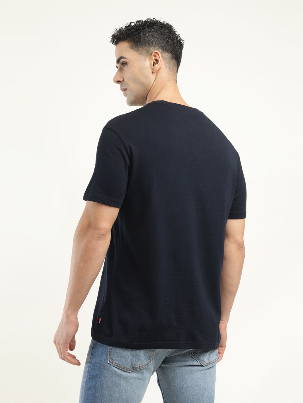 Men's Brand Logo Crew Neck T-Shirt - Back View