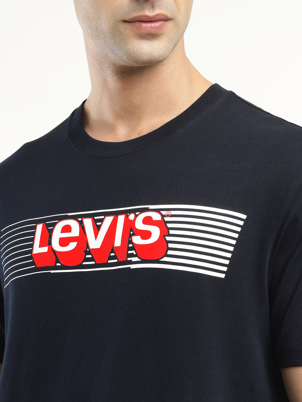 Men's Brand Logo Crew Neck T-Shirt - Detail View