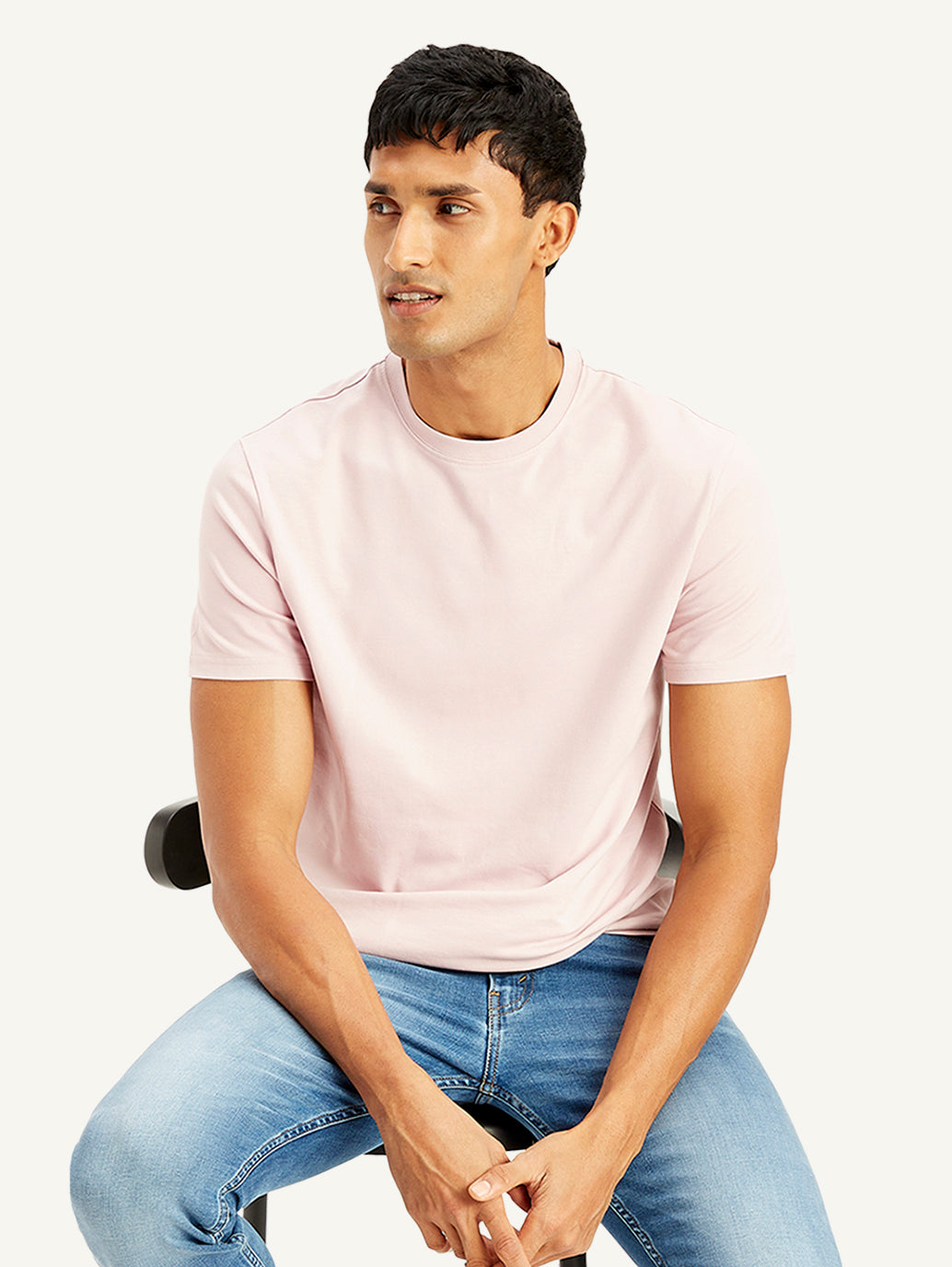 Men's Solid Slim Fit T-Shirt - 72d98634-59de-400f-9771-8bb931befbfb View