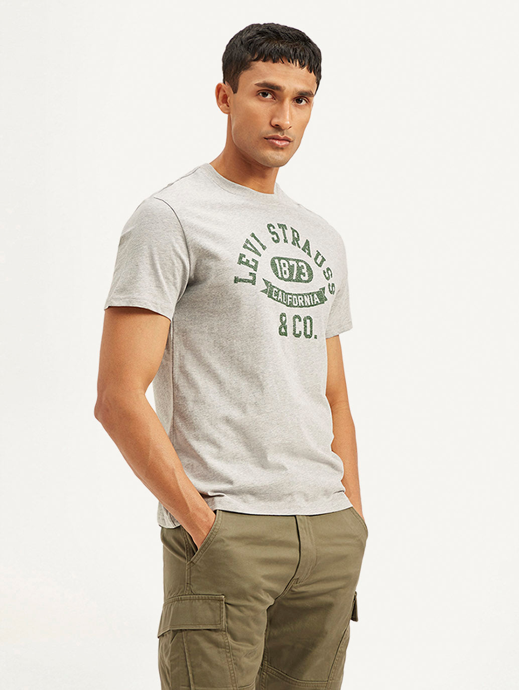 Men's Typographic Print Slim Fit T-Shirt - f8ea4c5a-9e41-4b24-9448-44df0fa41ec3 View