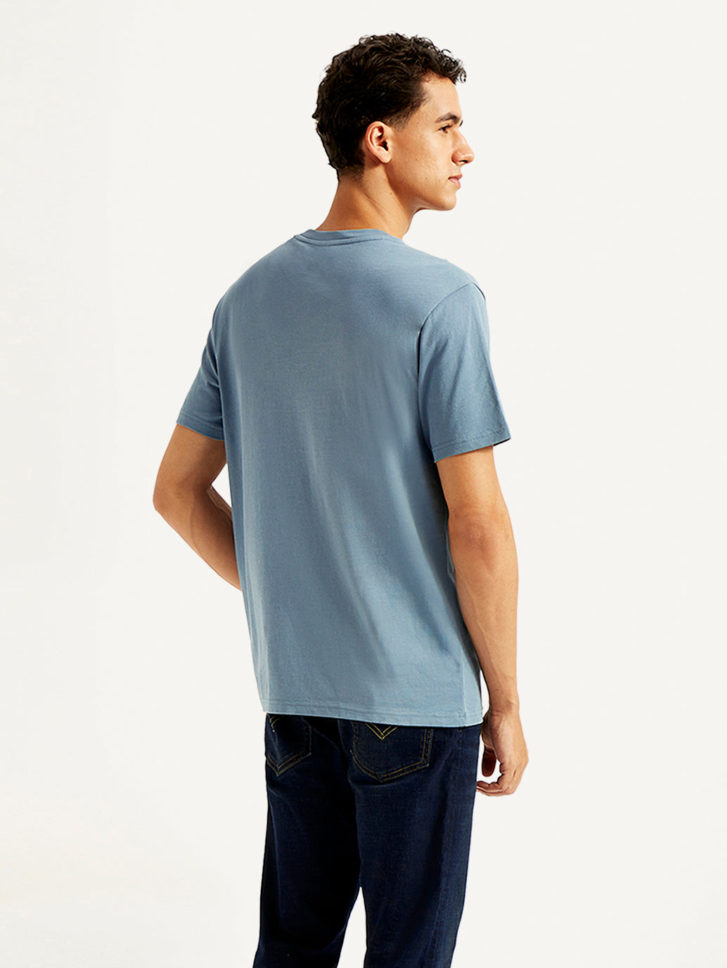 Men's Graphic Print Slim Fit T-shirt - Back View