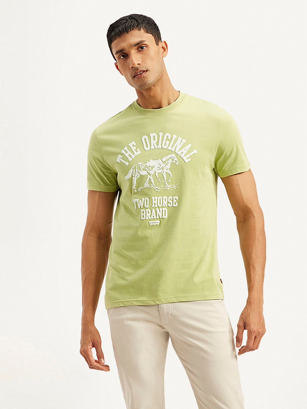 Men's Graphic Print Slim Fit T-Shirt - Front View