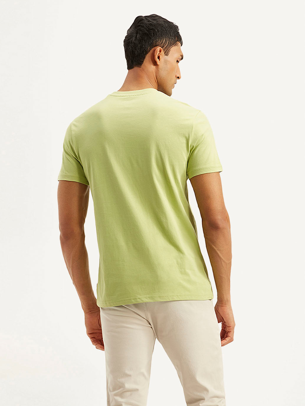 Men's Graphic Print Slim Fit T-Shirt - Back View
