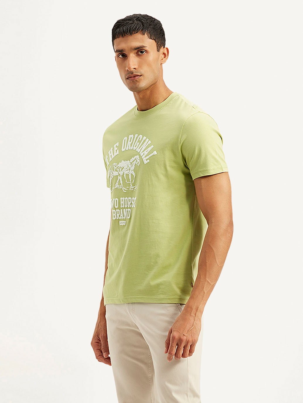 Men's Graphic Print Slim Fit T-Shirt - Side View
