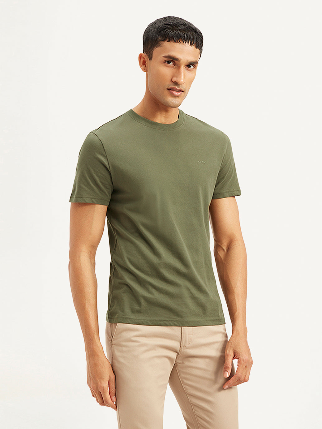 Men's Solid Slim Fit T-shirt - Side View