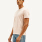 Men's Striped Slim Fit Linen T-shirt - Side View