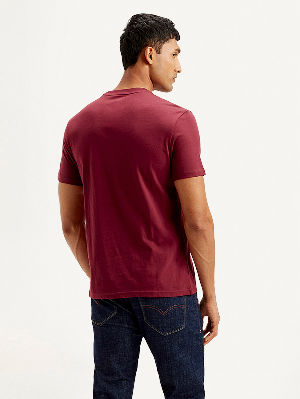 Men's Brand Logo Slim Fit T-shirt - Back View