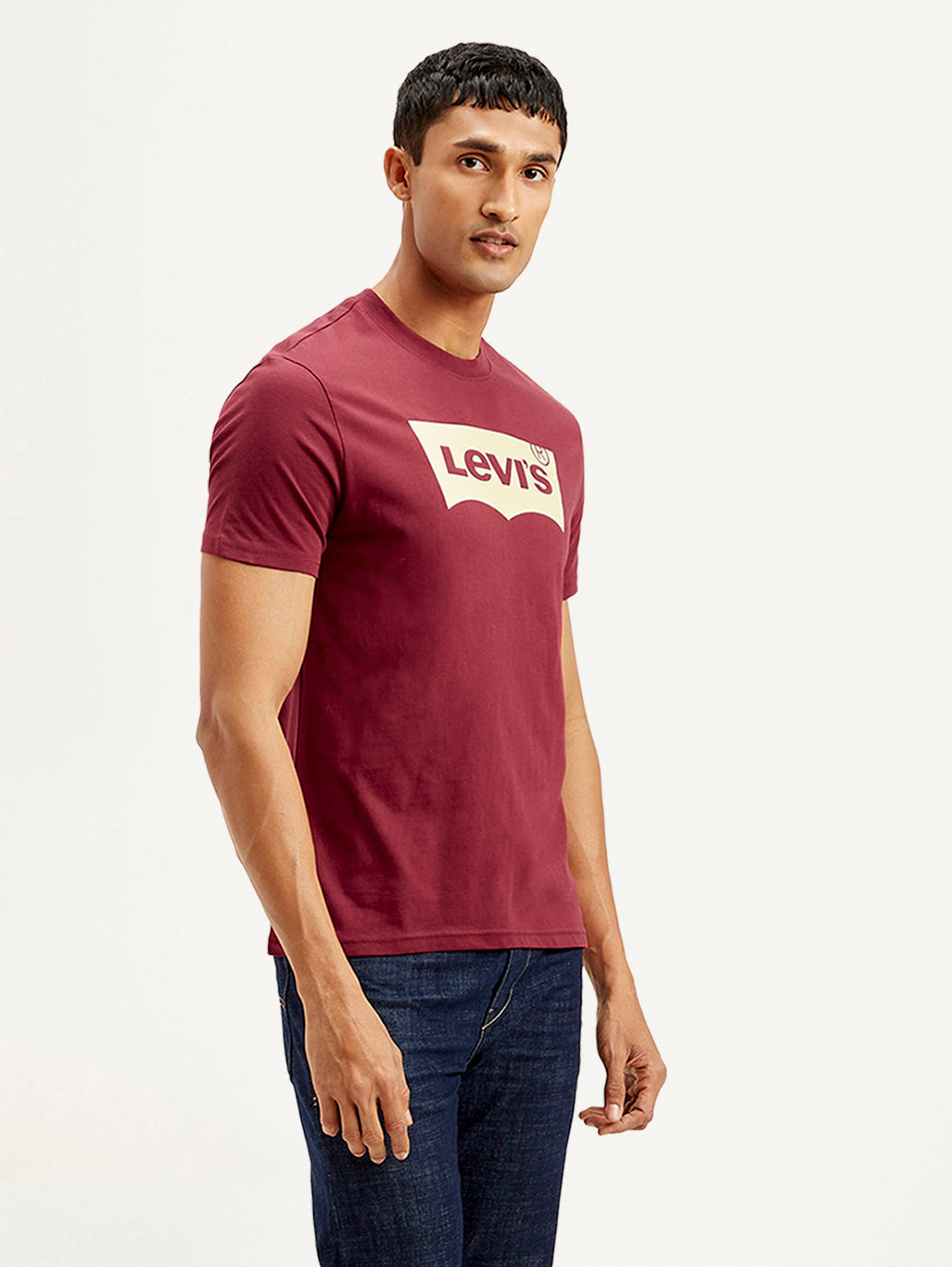 Men's Brand Logo Slim Fit T-shirt - Side View