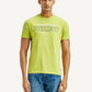 Men's Typographic Print Slim Fit T-Shirt - Front View