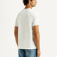 Men's Solid White Slim Fit T-shirt - Back View