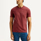 Men's Embroidered Maroon Slim Fit T-shirt - Styleshot View