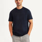 Men's Typographic Print Navy Slim Fit T-shirt - Styleshot View