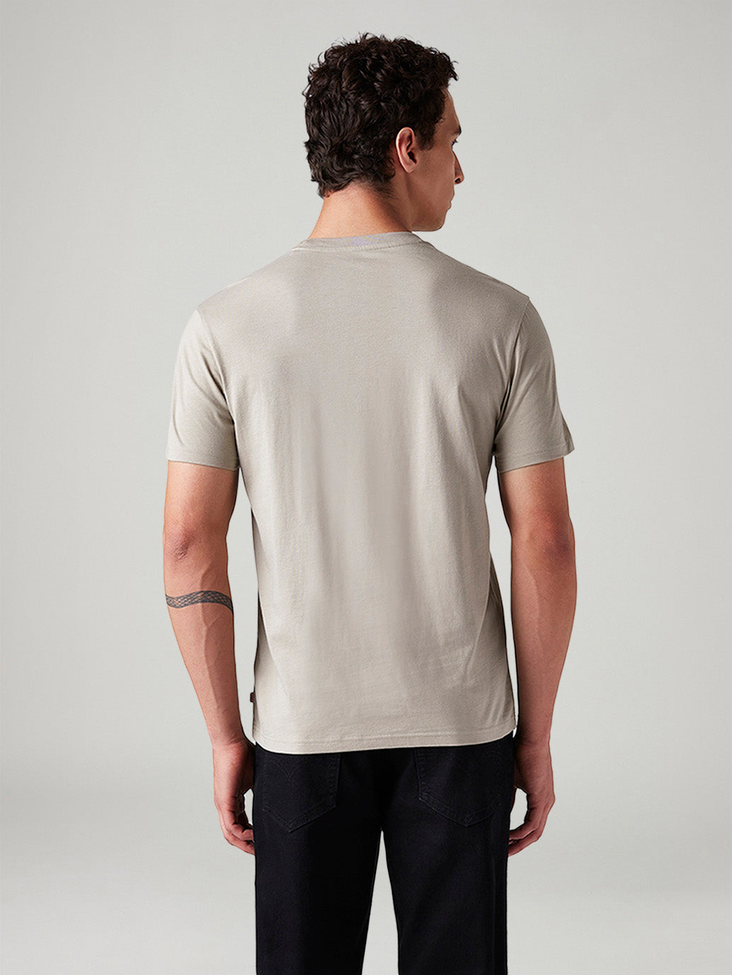 Men's Graphic Print Slim Fit T-Shirt - Back View