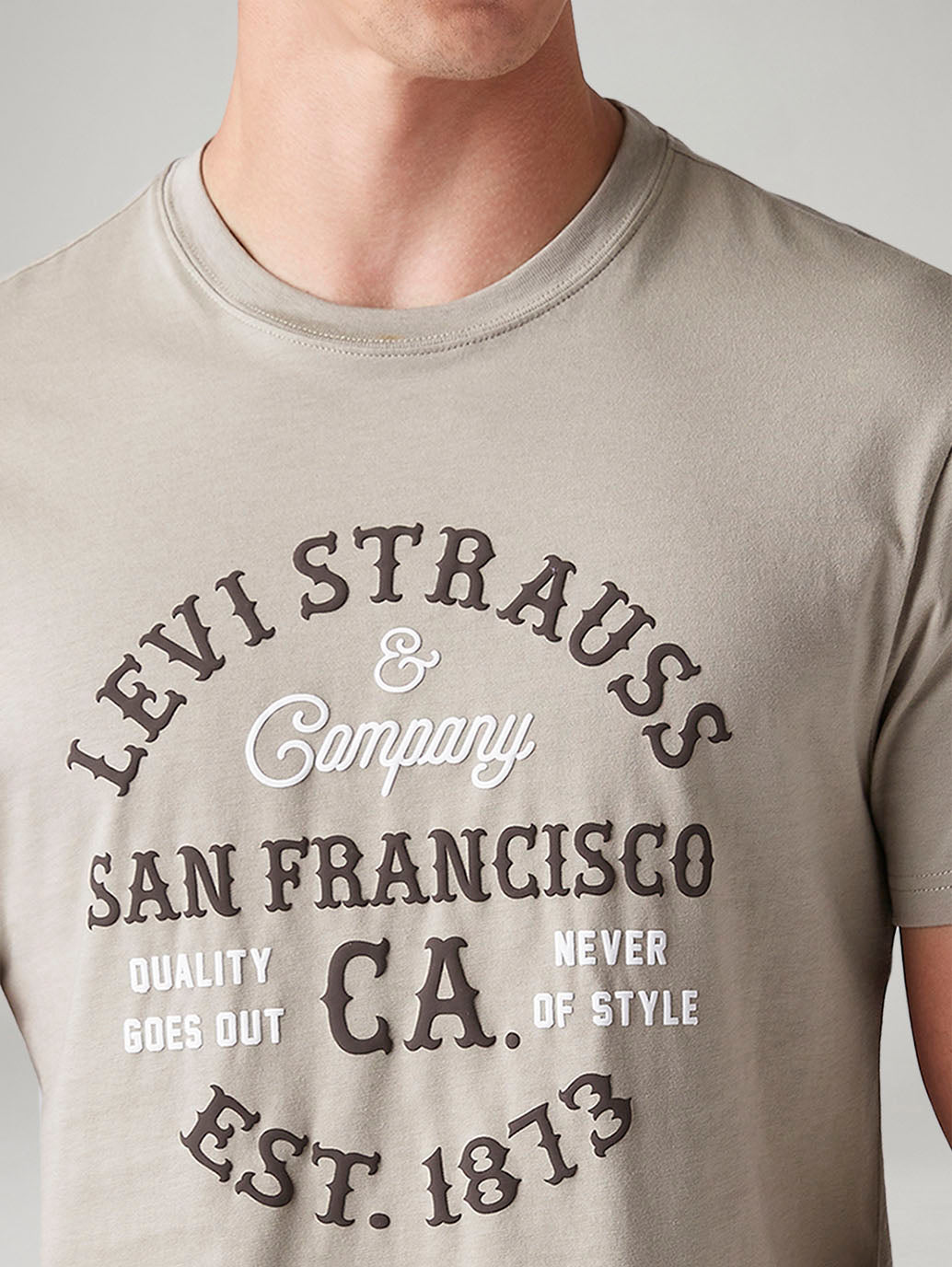 Men's Graphic Print Slim Fit T-Shirt - Detail View