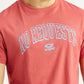 Men's Graphic Print Red Slim Fit T-shirt - Detail View
