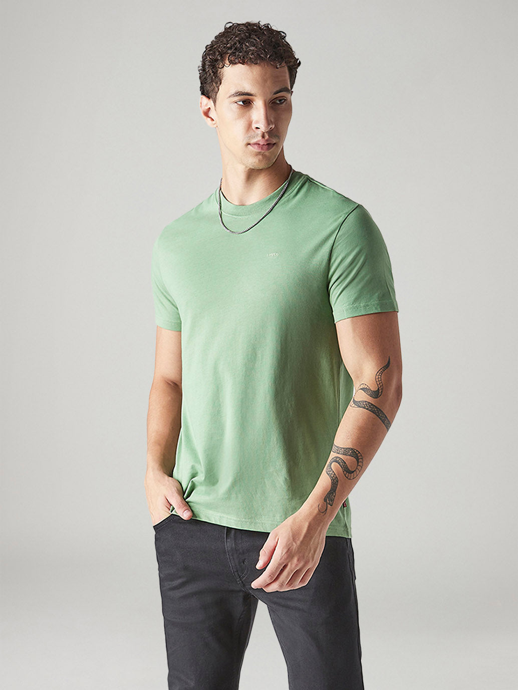 Men's Solid Slim Fit Jersey T-Shirt
