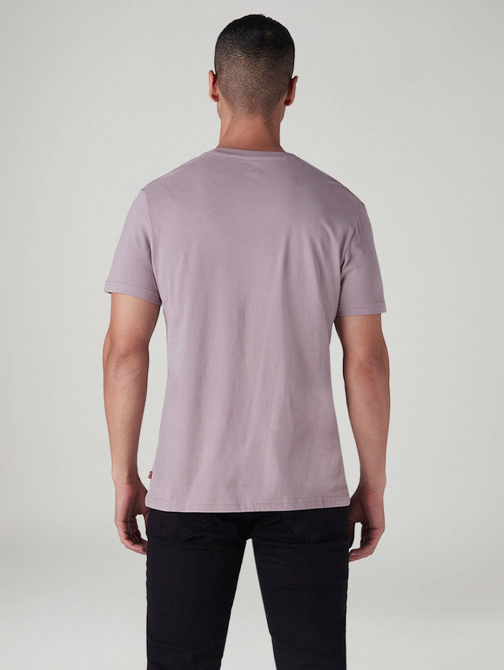 Men's Solid Slim Fit Jersey T-Shirt - Back View