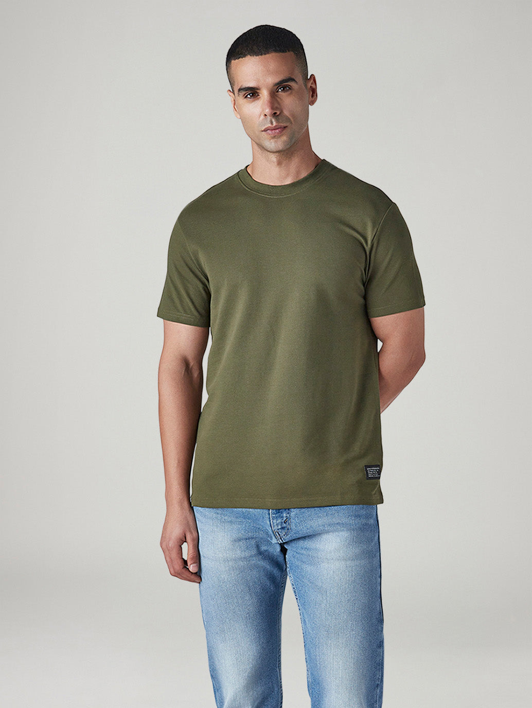 Men's Solid Slim Fit Pique T-Shirt