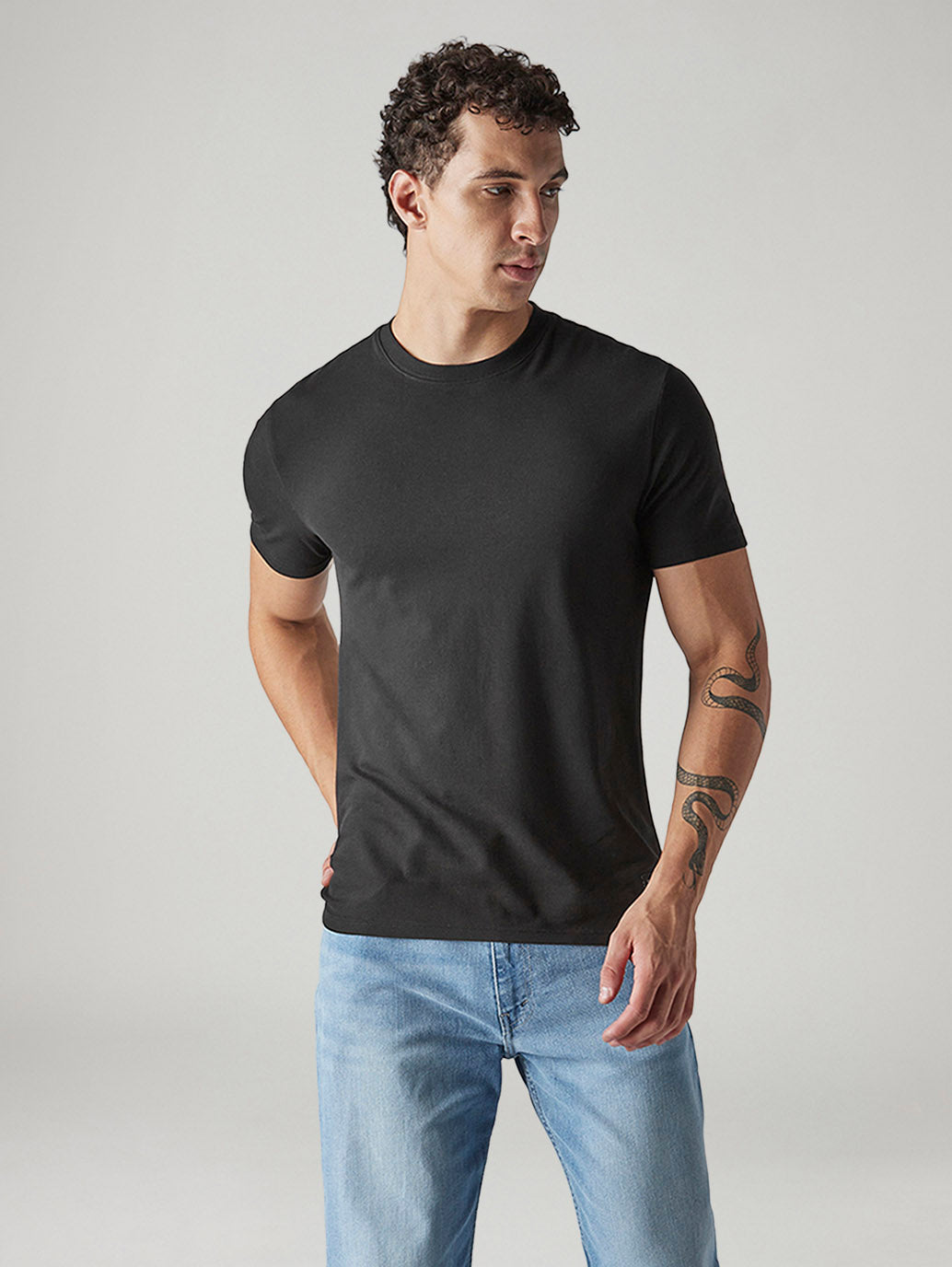 Men's Solid Slim Fit Pique T-Shirt