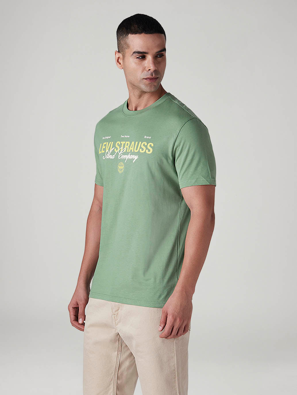 Men's Typography Printed Slim Fit Jersey T-Shirt - 20 View