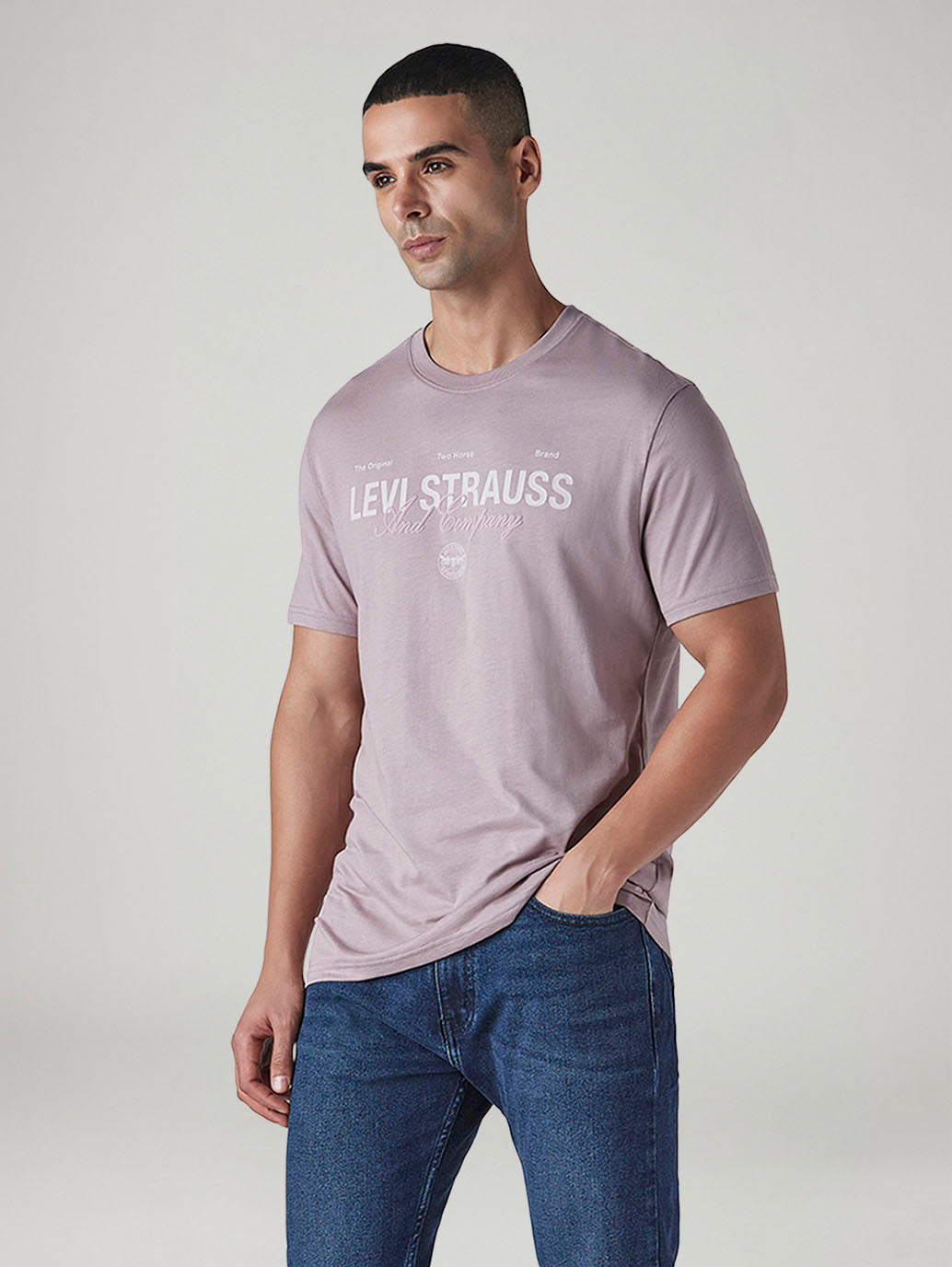 Men's Typography Printed Slim Fit Jersey T-Shirt