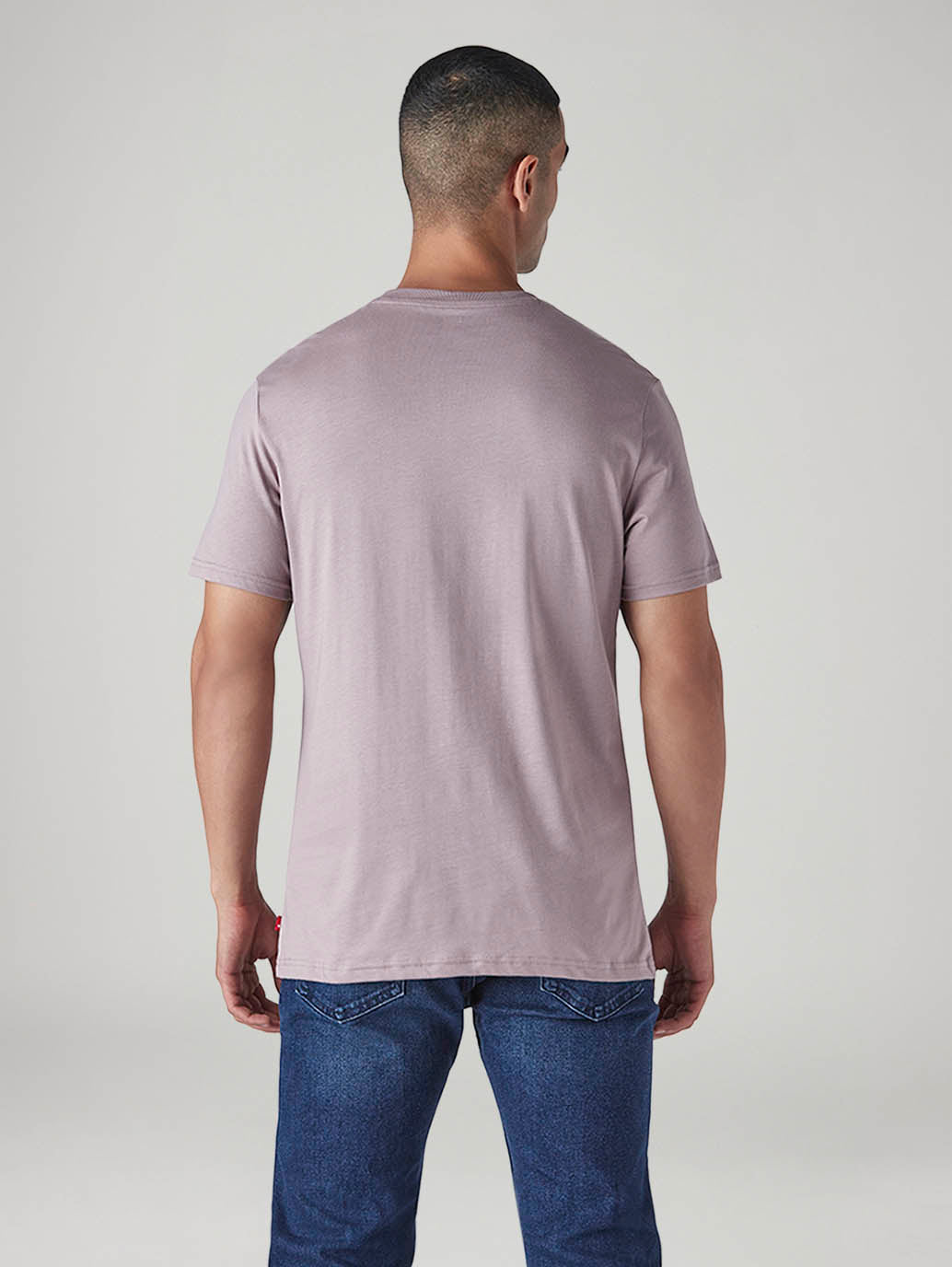Men's Typography Printed Slim Fit Jersey T-Shirt - Back View