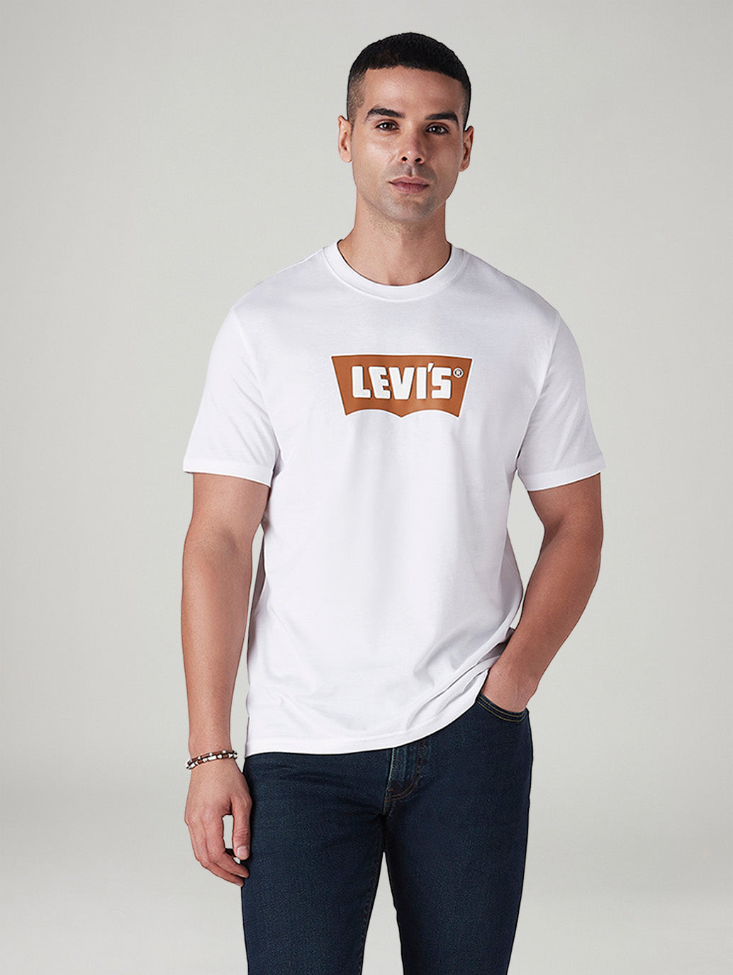 Men's Logo Printed Slim Fit Jersey T-Shirt