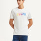 Men's Brand Logo White Slim Fit T-shirt - Styleshot View