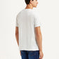 Men's Brand Logo White Slim Fit T-shirt - Back View