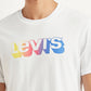 Men's Brand Logo White Slim Fit T-shirt - Detail View