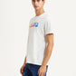 Men's Brand Logo White Slim Fit T-shirt - Side View
