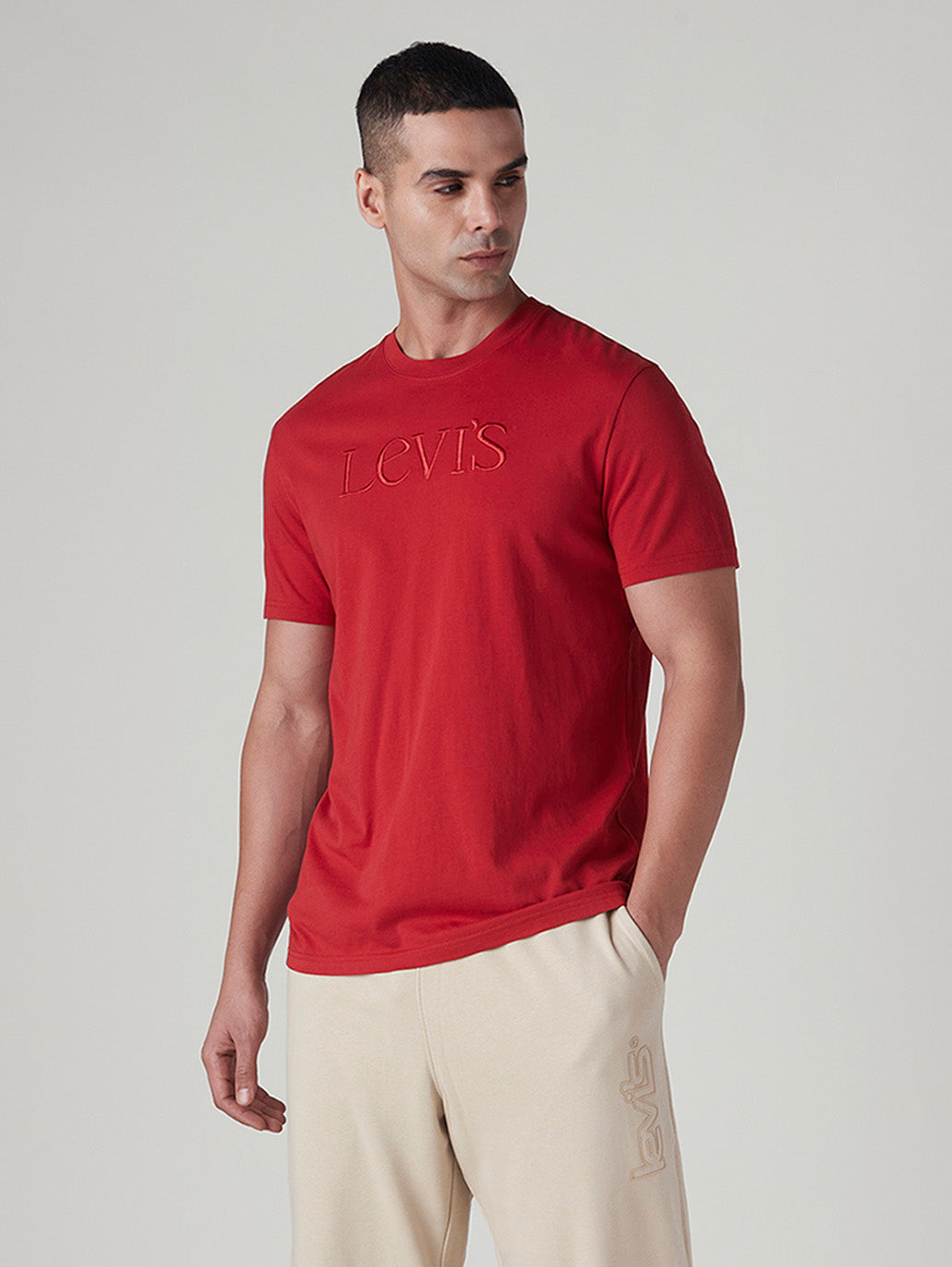 Men's Embroidered Slim Fit Jersey T-Shirt