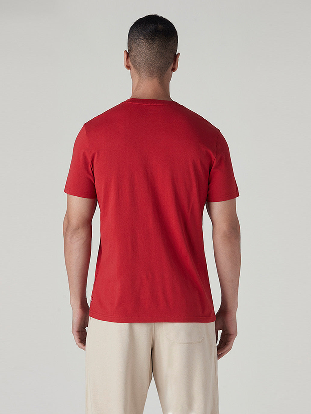 Men's Embroidered Slim Fit Jersey T-Shirt - Back View