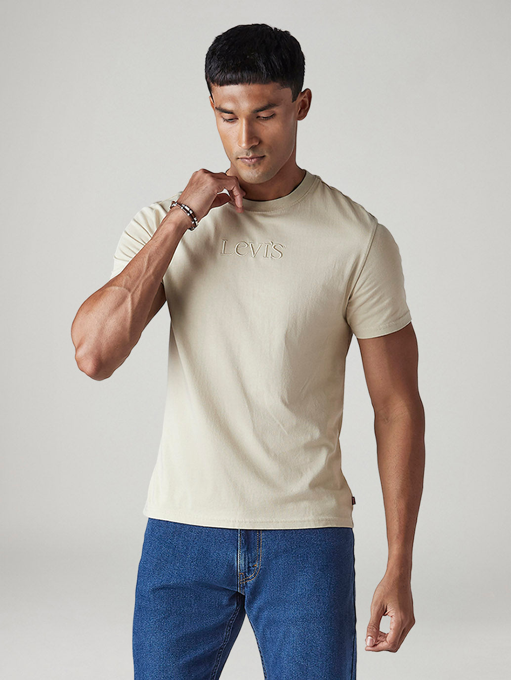 Men's Embroidered Slim Fit Jersey T-Shirt