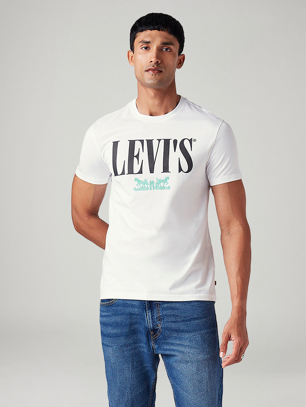 Men's Logo Printed Slim Fit T-Shirt - Styleshot View