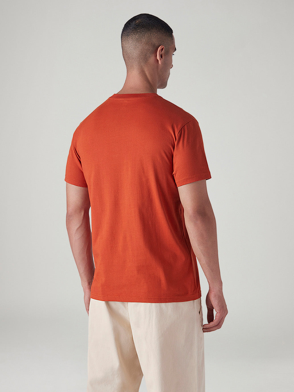 Men's Logo Printed Slim Fit T-Shirt - Back View