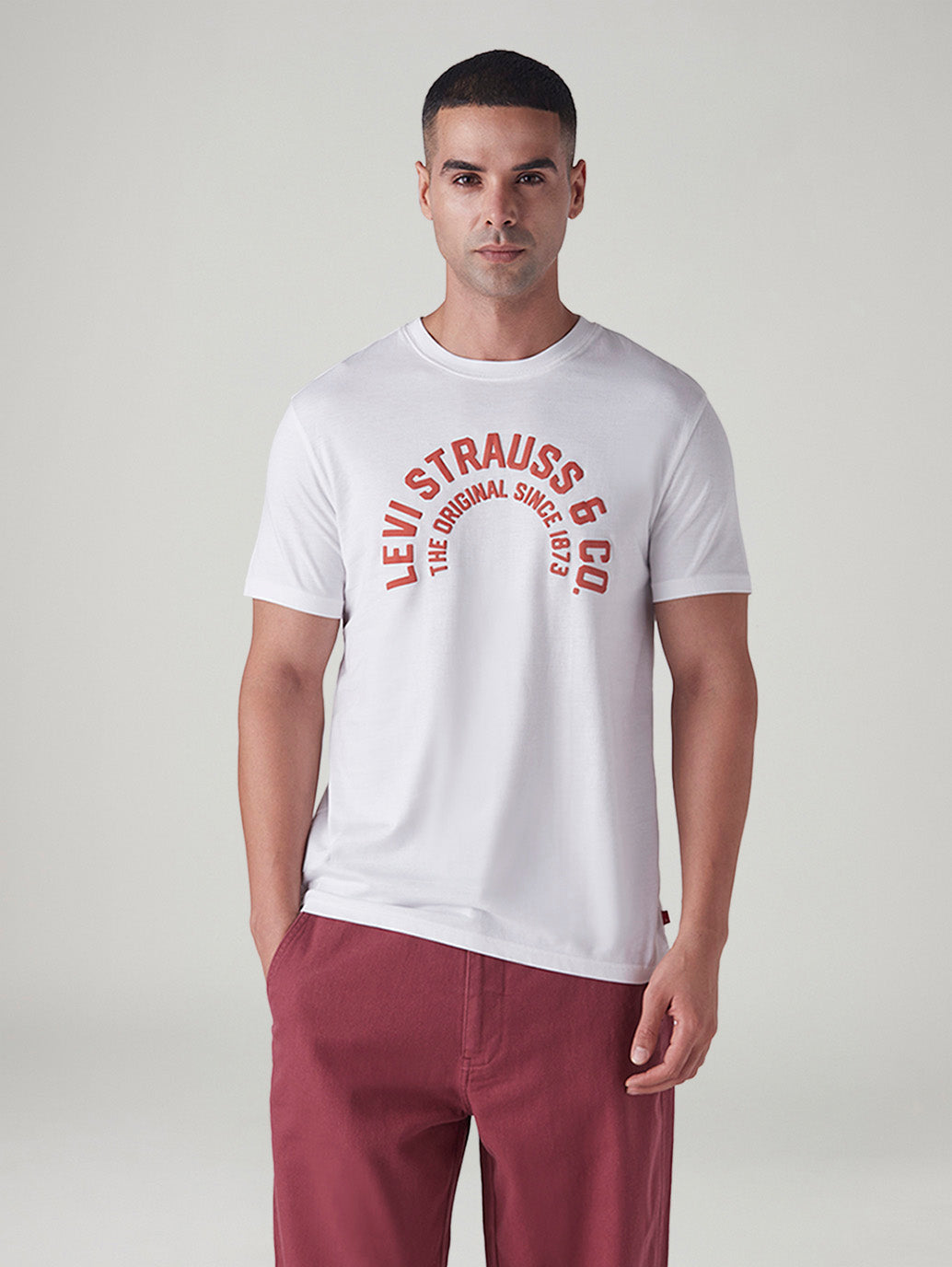 Men's Graphic Print Slim Fit T-Shirt - Front View
