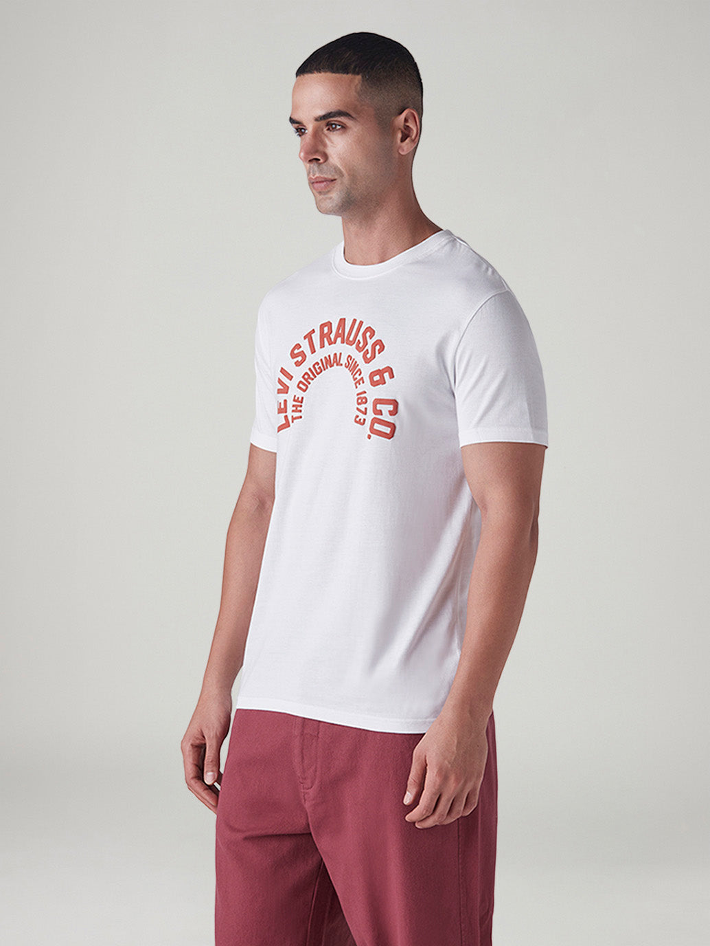 Men's Graphic Print Slim Fit T-Shirt - Side View
