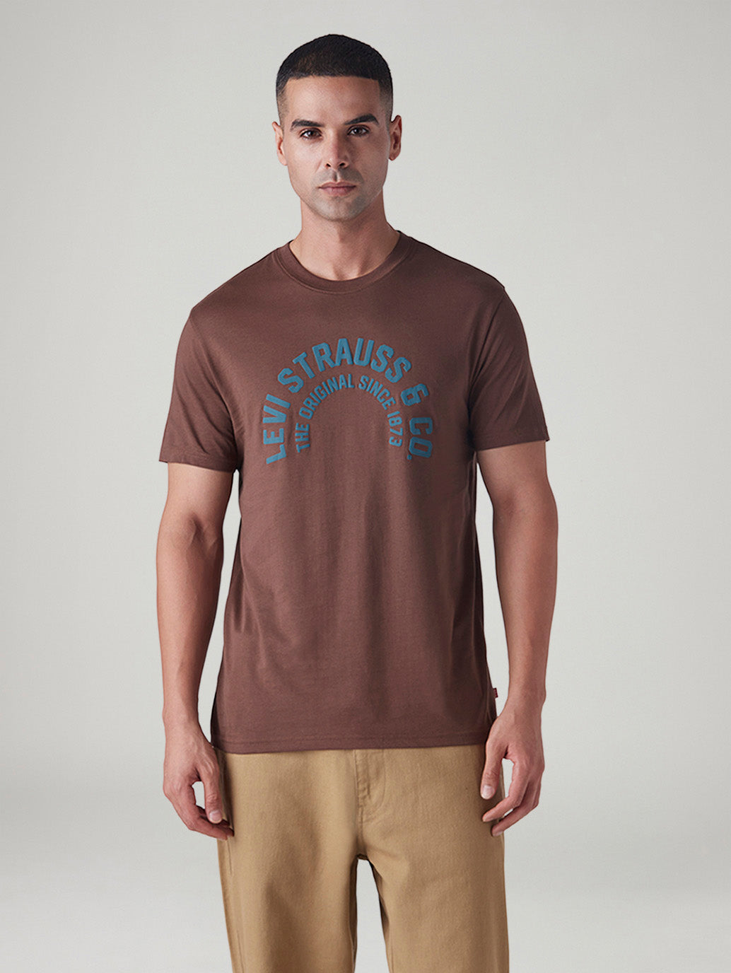 Men's Graphic Print Slim Fit T-Shirt - Front View