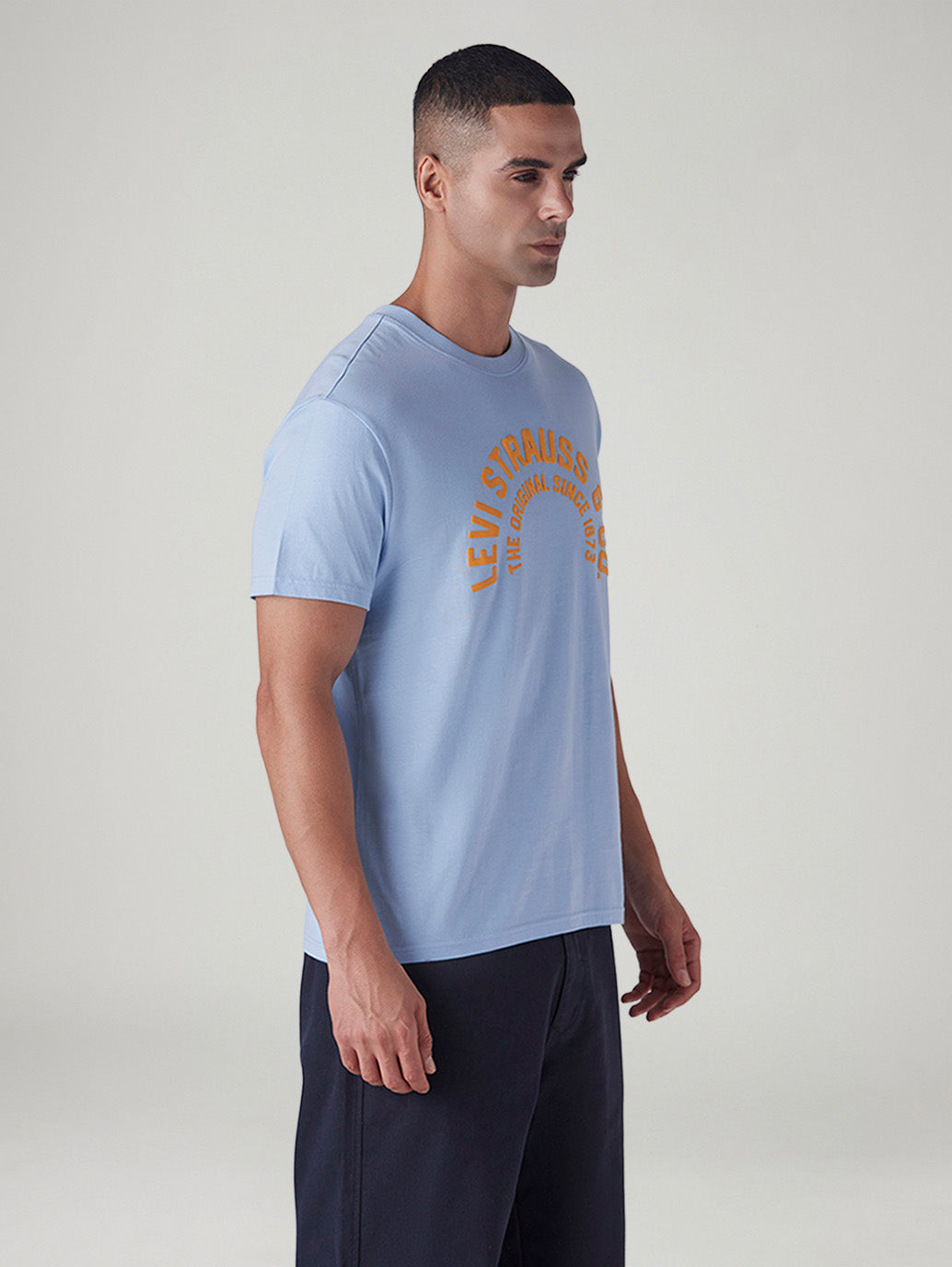 Men's Graphic Print Slim Fit T-Shirt - Side View