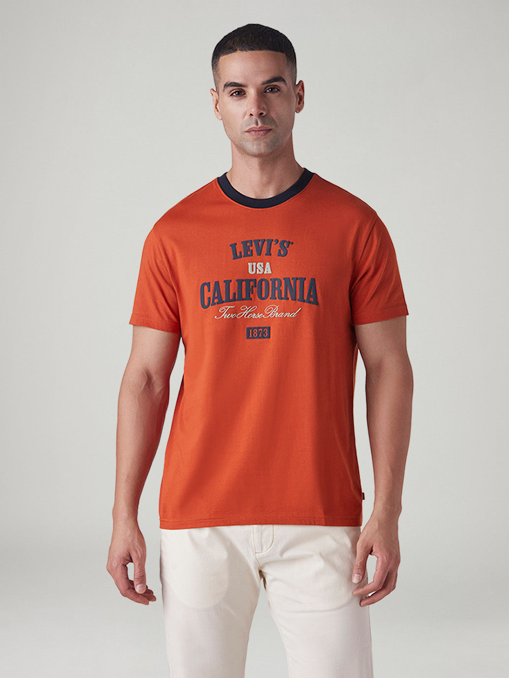 Men's Graphic Print Slim Fit T-Shirt - Front View