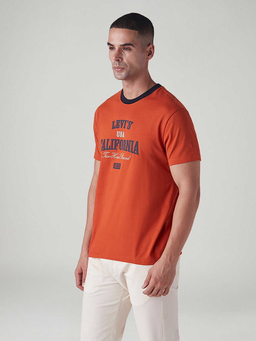 Men's Graphic Print Slim Fit T-Shirt - Side View