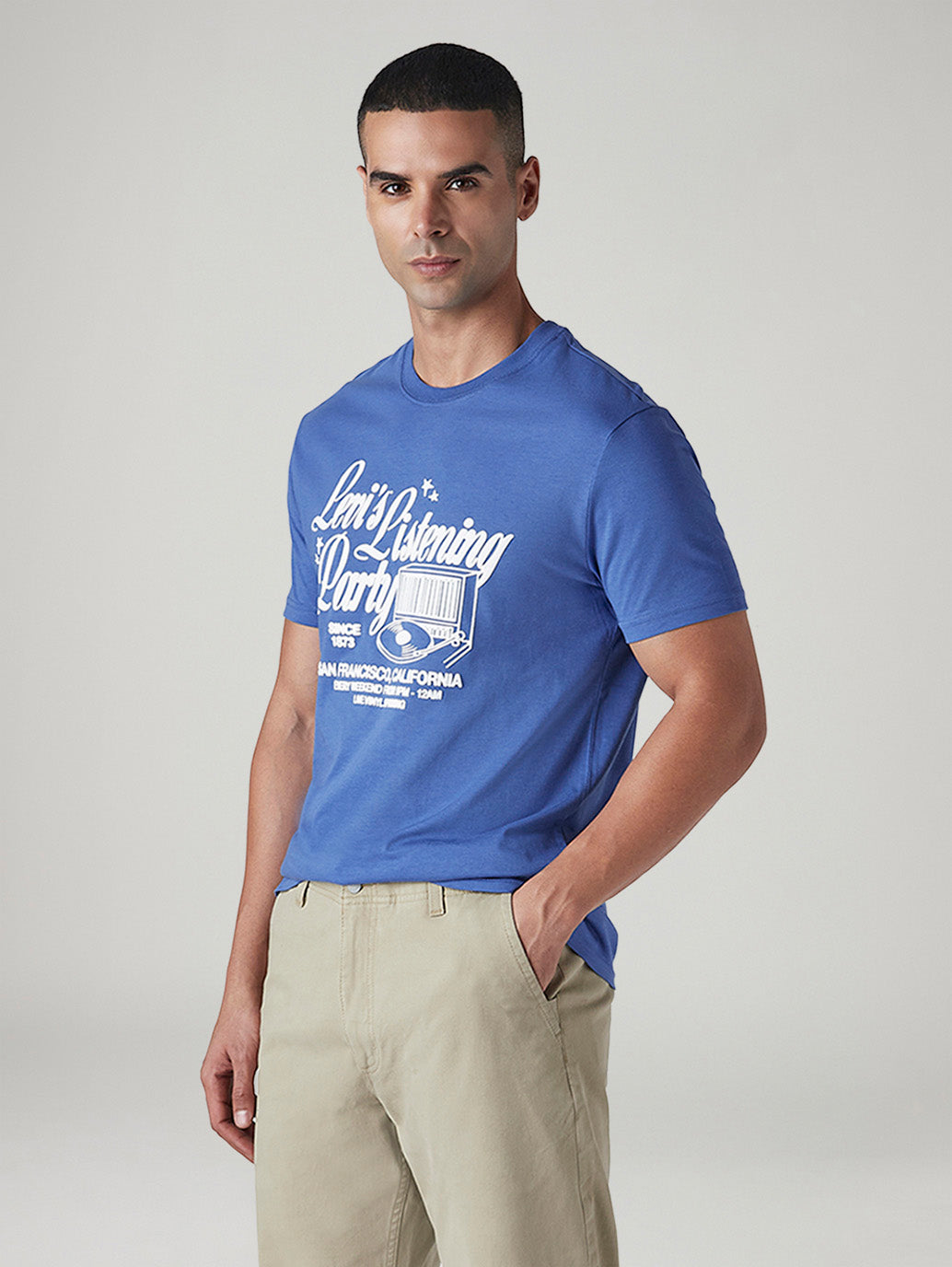 Men's Graphic Print Slim Fit Jersey T-Shirt