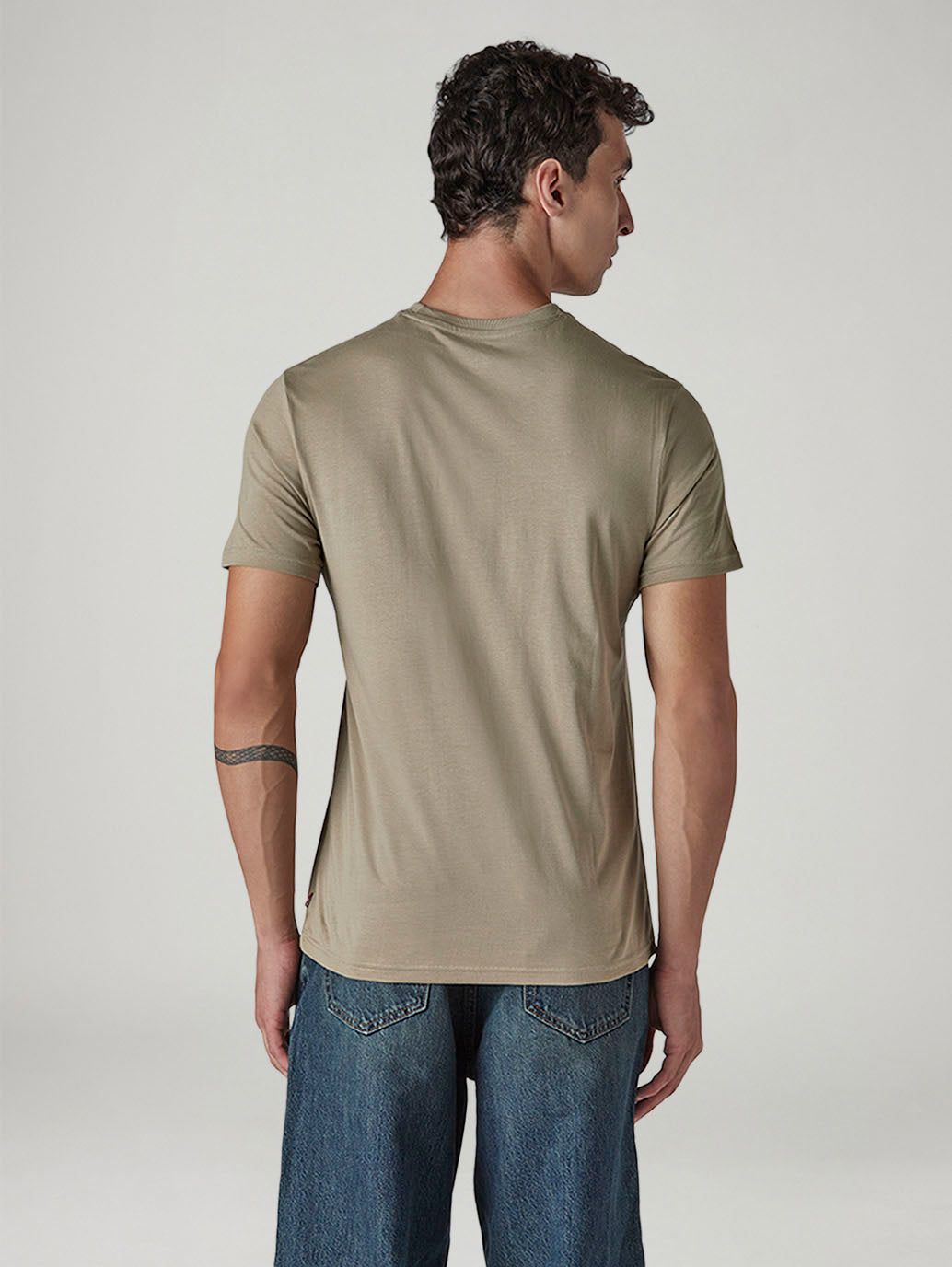 Men's Solid Round Neck Slim Fit Jersey T-Shirt - 20 View