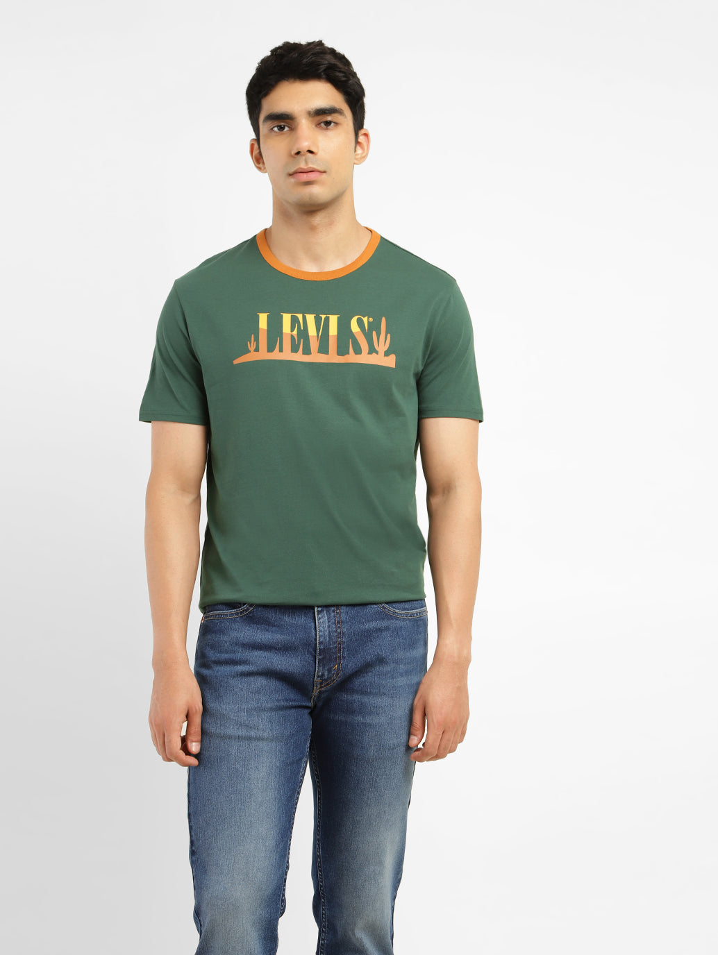 Men's Brand Logo Regular Fit T-shirt - 9de23481-14e7-4a25-87e6-b87d2e2804eb View