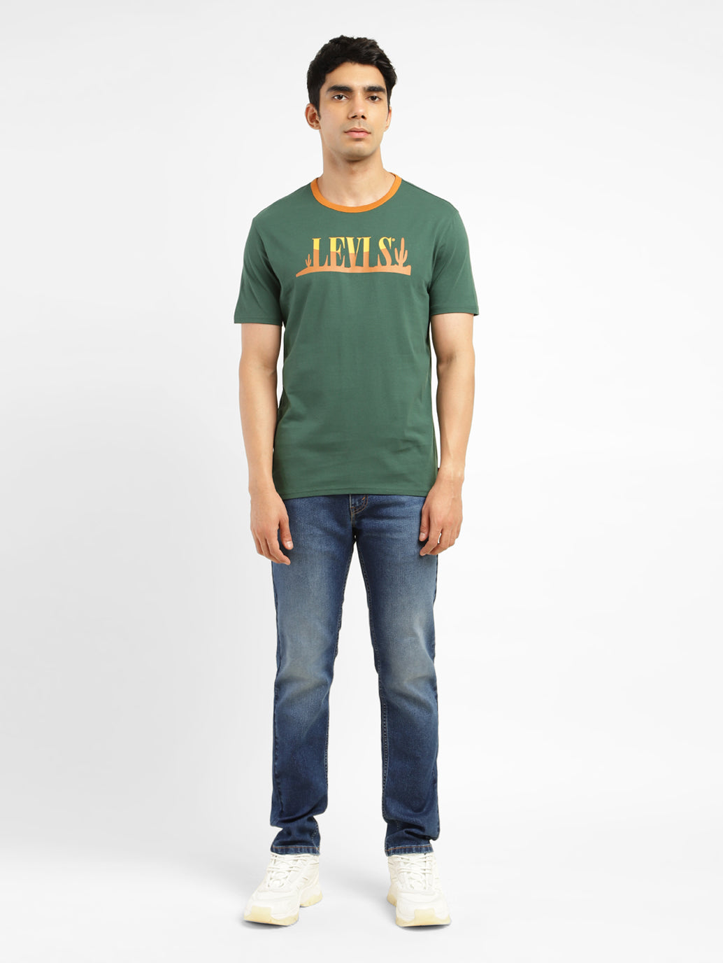 Men's Brand Logo Regular Fit T-shirt - cf580d91-52ef-45f0-be95-c6abb6666da5 View