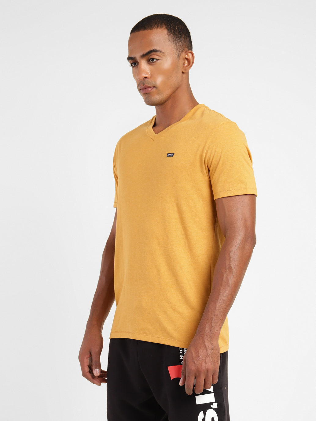 Men's Solid V Neck T-shirt - 6560ddad-8928-41bb-b152-b62cab74fecb View